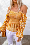 Off The Shoulder Floral Blouse