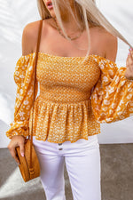 Off The Shoulder Floral Blouse