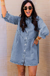Long Sleeve Denim Mini