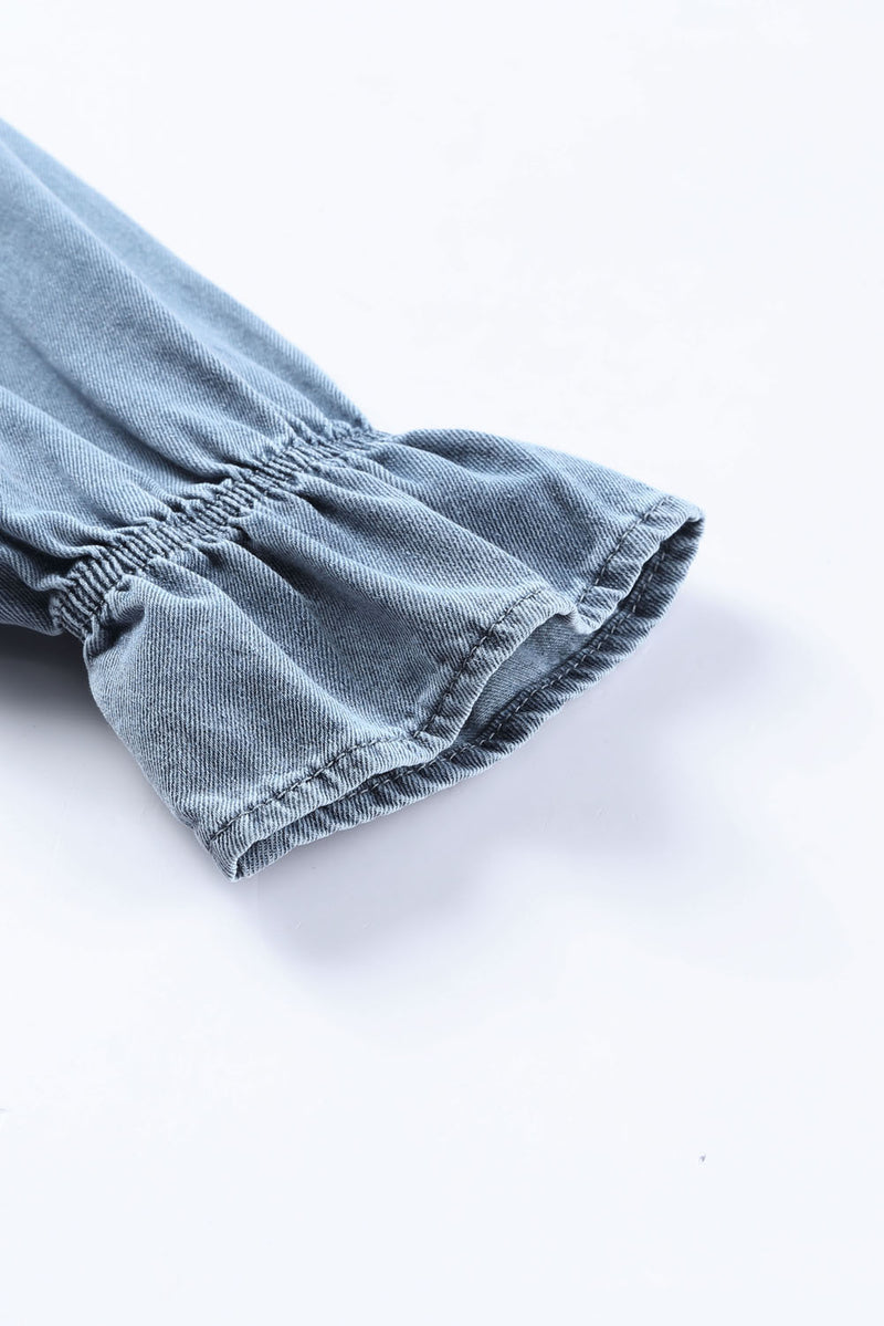 Long Sleeve Denim Mini