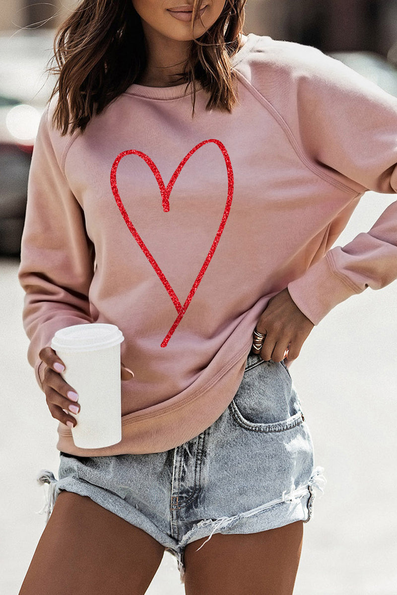 Glitter Heart Sweatshirt