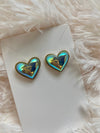 Metallic Heart Earrings