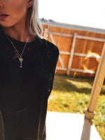 Lace black top