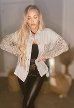 Leopard Denim Jacket
