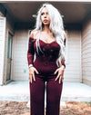 Off the Shoulder Lace Jumpsuit