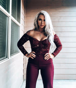 Off the Shoulder Lace Jumpsuit