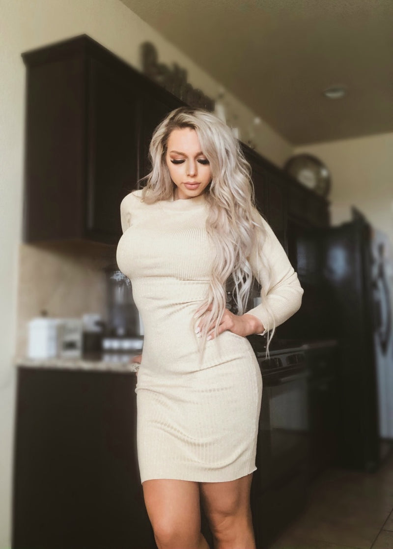 Open Back Sweater Dress