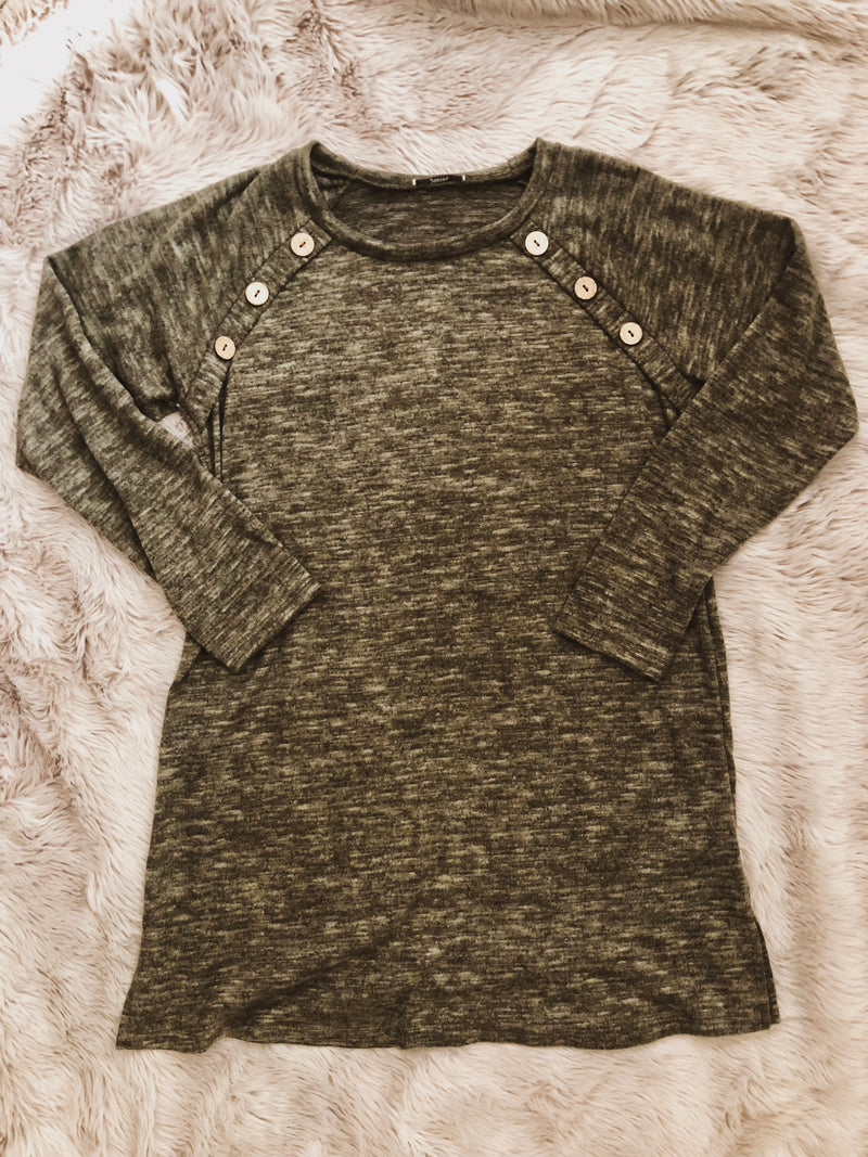 Olive sweater dress