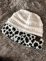 Ivory CC Leopard Beanie