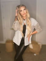 Leopard Denim Jacket
