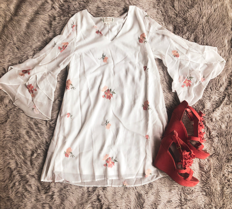 White Floral Mini