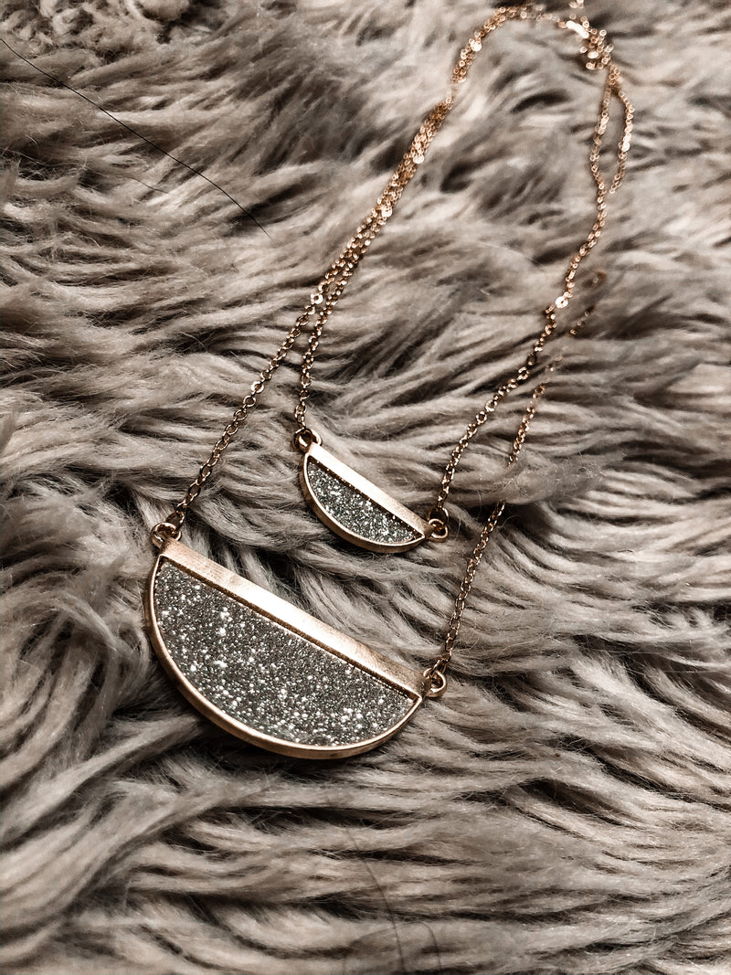 Glitter Layered Necklace