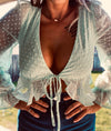 Mint Tie Crop