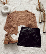 Caramel Crop Sweater