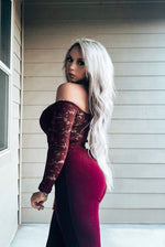 Off the Shoulder Lace Jumpsuit