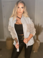 Leopard Denim Jacket