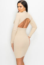 Open Back Sweater Dress