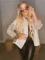 Leopard Denim Jacket