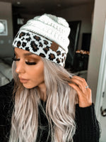 Ivory CC Leopard Beanie